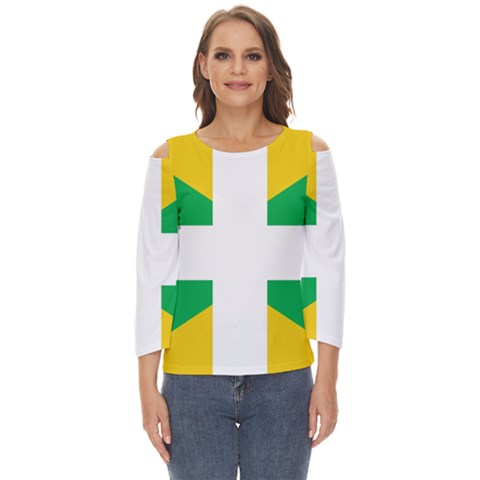 Halaka Flag Cut Out Wide Sleeve Top by tony4urban