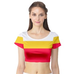 Malopolskie Flag Short Sleeve Crop Top by tony4urban