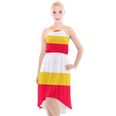 Malopolskie Flag High-low Halter Chiffon Dress  by tony4urban