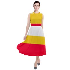 Malopolskie Flag Round Neck Boho Dress by tony4urban