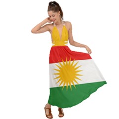 Kurdistan Flag Backless Maxi Beach Dress by tony4urban