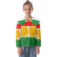 Kurdistan Flag Kids  Peter Pan Collar Blouse by tony4urban