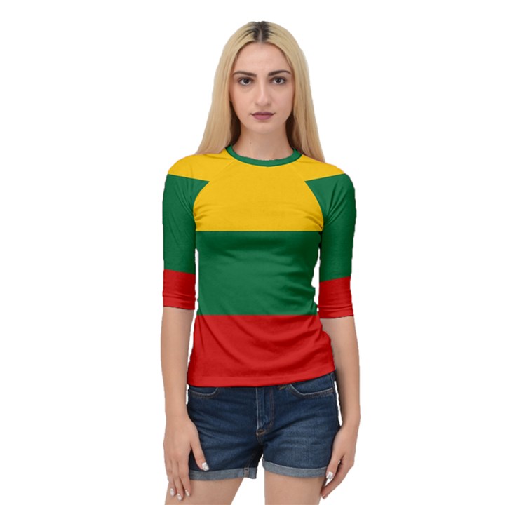 Lithuania Quarter Sleeve Raglan Tee