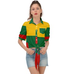 Lithuania Tie Front Shirt  by tony4urban