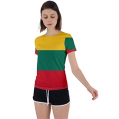 Lithuania Back Circle Cutout Sports Tee by tony4urban