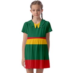 Lithuania Kids  Asymmetric Collar Dress by tony4urban