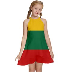 Lithuania Kids  Halter Collar Waist Tie Chiffon Dress by tony4urban