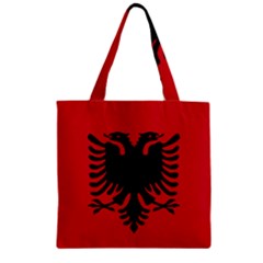 Albania Zipper Grocery Tote Bag by tony4urban