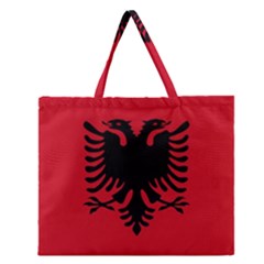 Albania Zipper Large Tote Bag by tony4urban