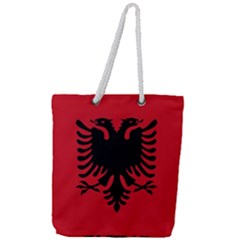 Albania Full Print Rope Handle Tote (large) by tony4urban