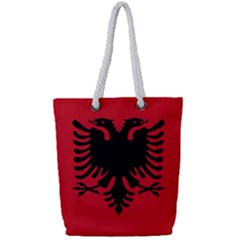 Albania Full Print Rope Handle Tote (small) by tony4urban