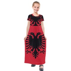 Albania Kids  Short Sleeve Maxi Dress by tony4urban