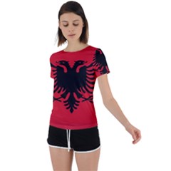 Albania Back Circle Cutout Sports Tee by tony4urban