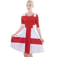 London Quarter Sleeve A-line Dress by tony4urban