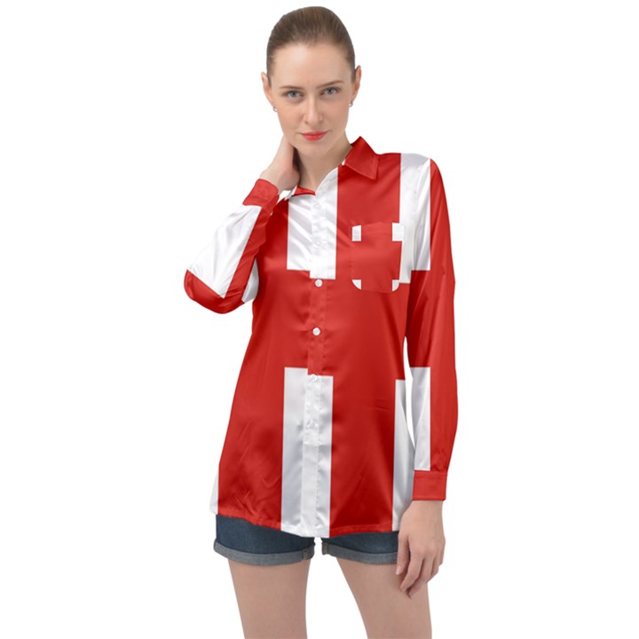 London Long Sleeve Satin Shirt