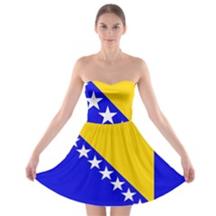 Bosnia And Herzegovina Strapless Bra Top Dress by tony4urban