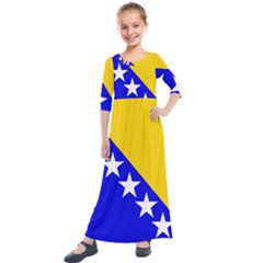 Bosnia And Herzegovina Kids  Quarter Sleeve Maxi Dress by tony4urban