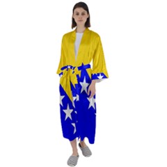 Bosnia And Herzegovina Maxi Satin Kimono by tony4urban