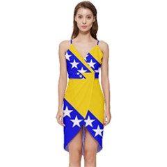 Bosnia And Herzegovina Wrap Frill Dress by tony4urban