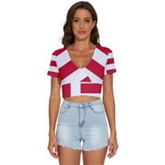 Eindhoven Flag V-neck Crop Top