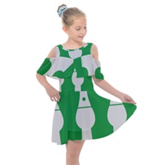 Hedmark Flag Kids  Shoulder Cutout Chiffon Dress by tony4urban