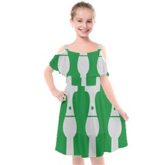 Hedmark Flag Kids  Cut Out Shoulders Chiffon Dress by tony4urban