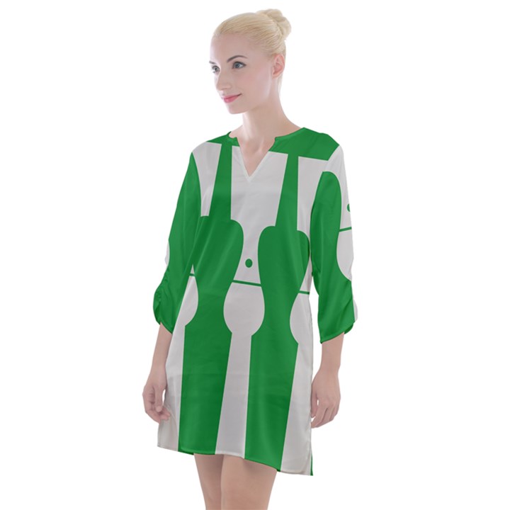 Hedmark Flag Open Neck Shift Dress