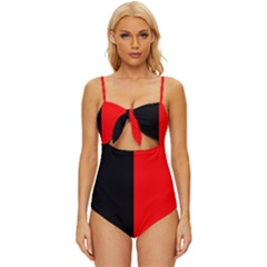 Namur Flag Knot Front One-piece Swimsuit by tony4urban