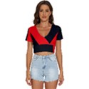 Namur Flag V-Neck Crop Top View1