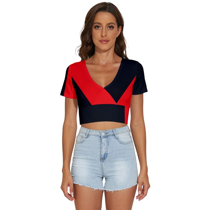 Namur Flag V-Neck Crop Top