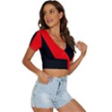 Namur Flag V-Neck Crop Top View3