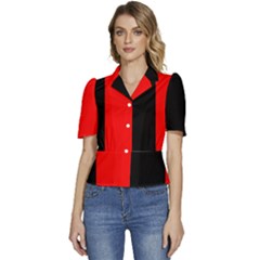 Namur Flag Puffed Short Sleeve Button Up Jacket