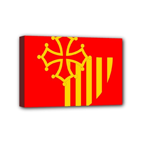 Languedoc Roussillon Flag Mini Canvas 6  X 4  (stretched) by tony4urban