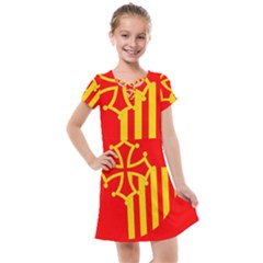 Languedoc Roussillon Flag Kids  Cross Web Dress by tony4urban