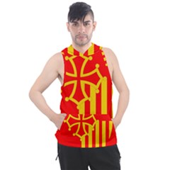 Languedoc Roussillon Flag Men s Sleeveless Hoodie by tony4urban