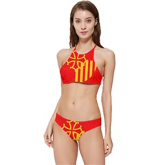 Languedoc Roussillon Flag Banded Triangle Bikini Set by tony4urban