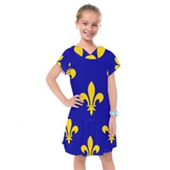 Ile De France Flag Kids  Drop Waist Dress by tony4urban