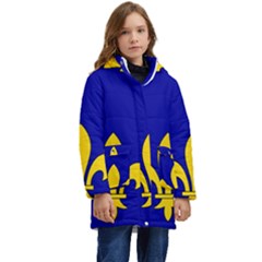 Ile De France Flag Kid s Hooded Longline Puffer Jacket by tony4urban