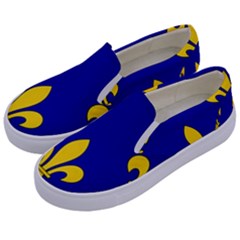 Ile De France Flag Kids  Canvas Slip Ons by tony4urban