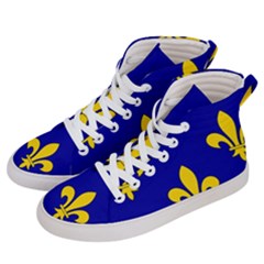 Ile De France Flag Men s Hi-top Skate Sneakers by tony4urban