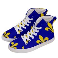 Ile De France Flag Women s Hi-top Skate Sneakers by tony4urban