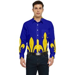 Ile De France Flag Men s Long Sleeve Pocket Shirt  by tony4urban