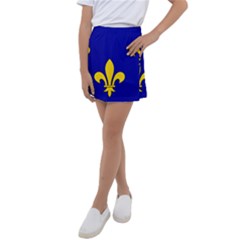 Ile De France Flag Kids  Tennis Skirt by tony4urban