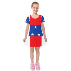 Netherlands Antilles Kids  Short Sleeve Velvet Dress