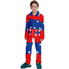 Netherlands Antilles Kids  Long Sleeve Velvet Pajamas Set by tony4urban