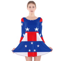 Netherlands Antilles Long Sleeve Velvet Skater Dress