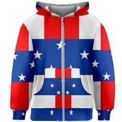 Netherlands Antilles Kids  Zipper Hoodie Without Drawstring