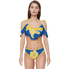 Brussels Ruffle Edge Tie Up Bikini Set	