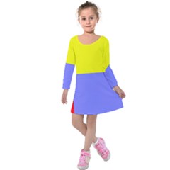 Nitriansky Flag Kids  Long Sleeve Velvet Dress