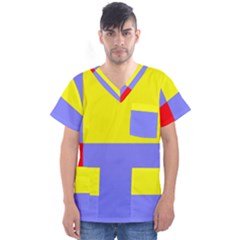 Nitriansky Flag Men s V-Neck Scrub Top